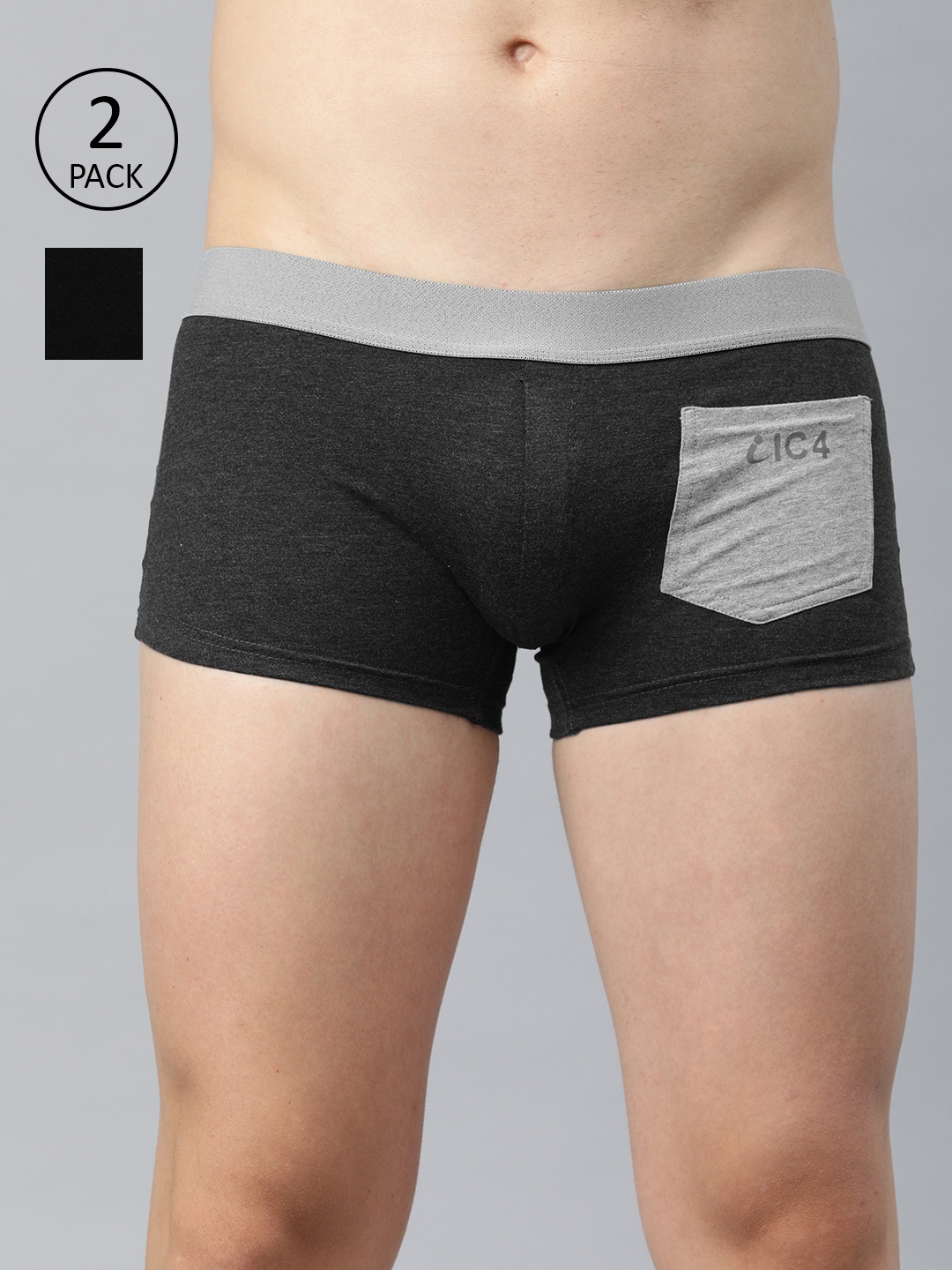 

IC4 Men Pack of 2 Assorted Solid Trunks 0B-C266P2