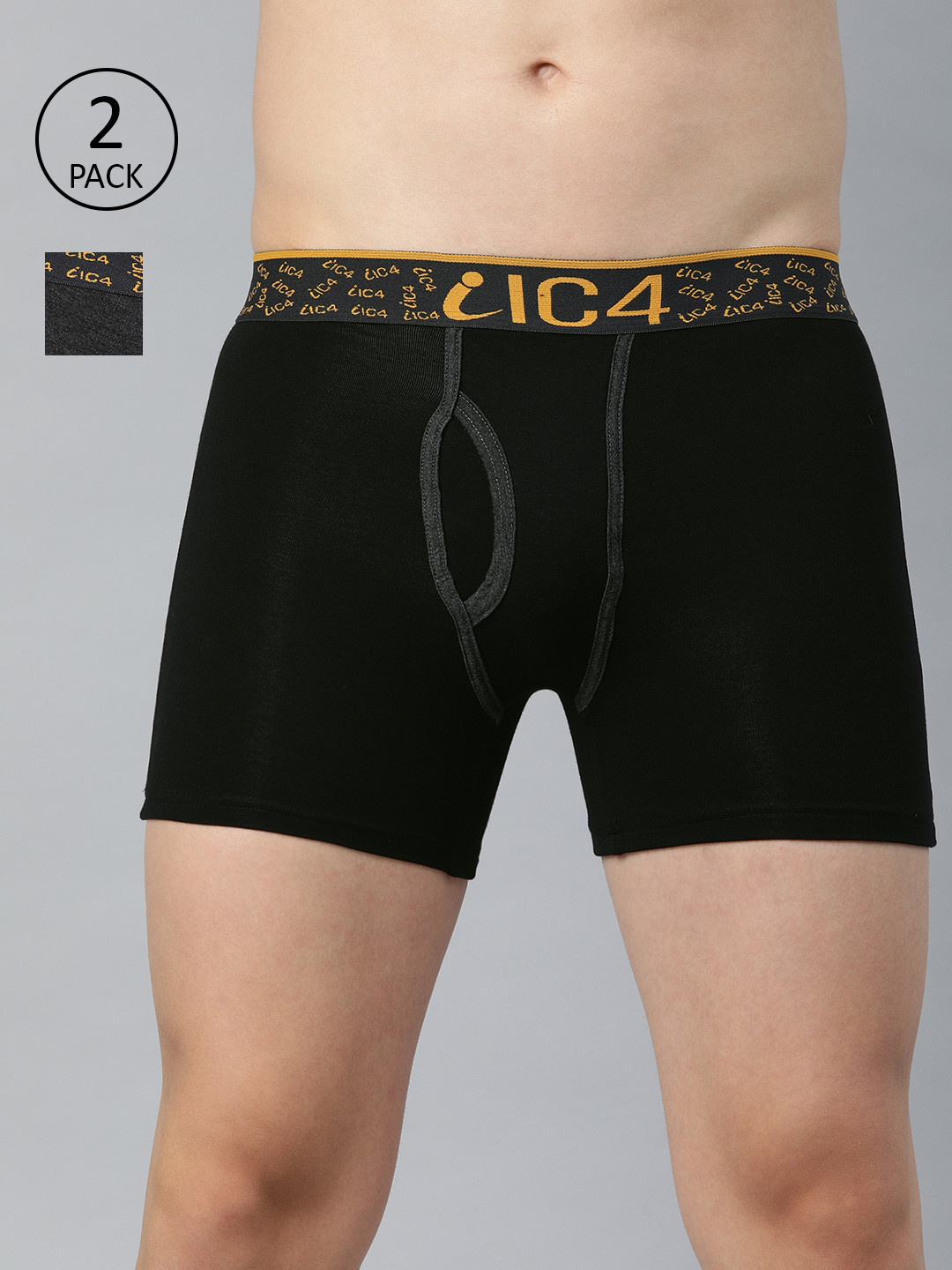 

IC4 Men Pack of 2 Assorted Solid Trunks 0B-C214P2