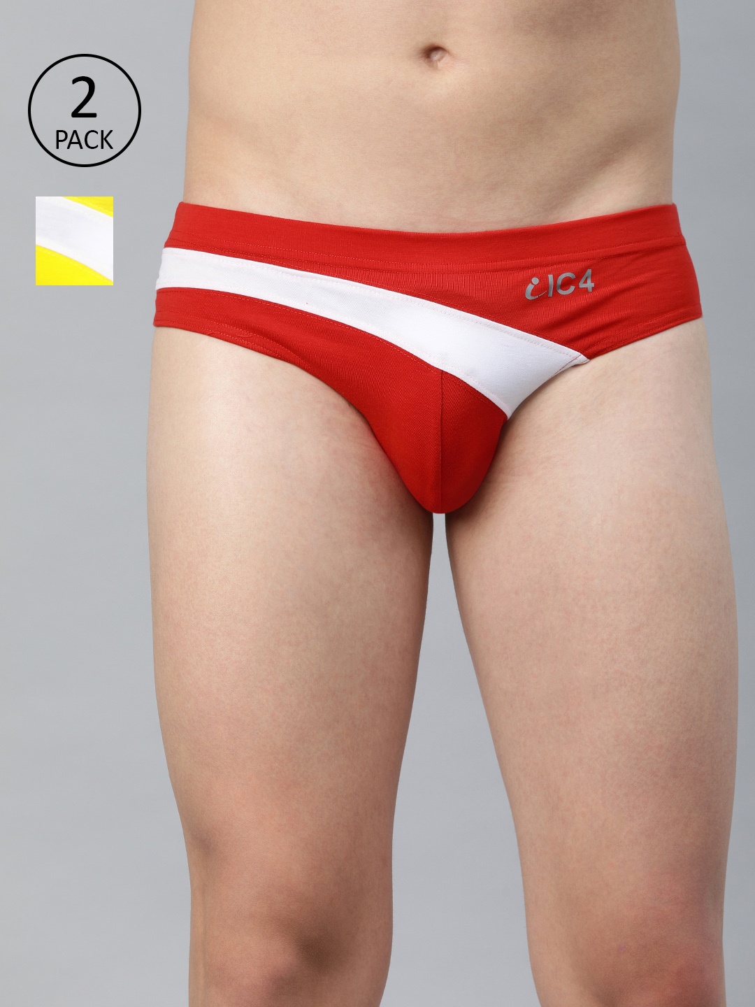 

IC4 Men Pack of 2 Assorted Colourblocked Briefs 0R-Y265P2