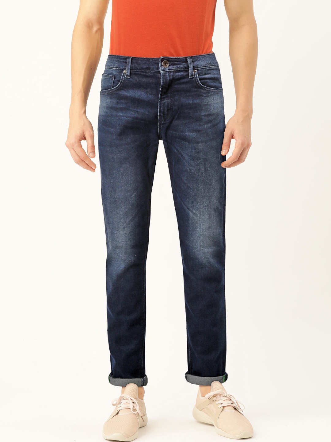 

United Colors of Benetton Men Blue Skinny Fit Mid-Rise Clean Look Stretchable Jeans