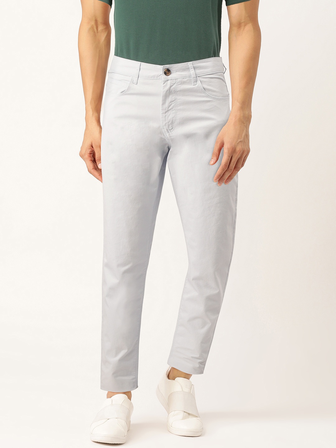 

United Colors of Benetton Men Blue Slim Fit Solid Chinos