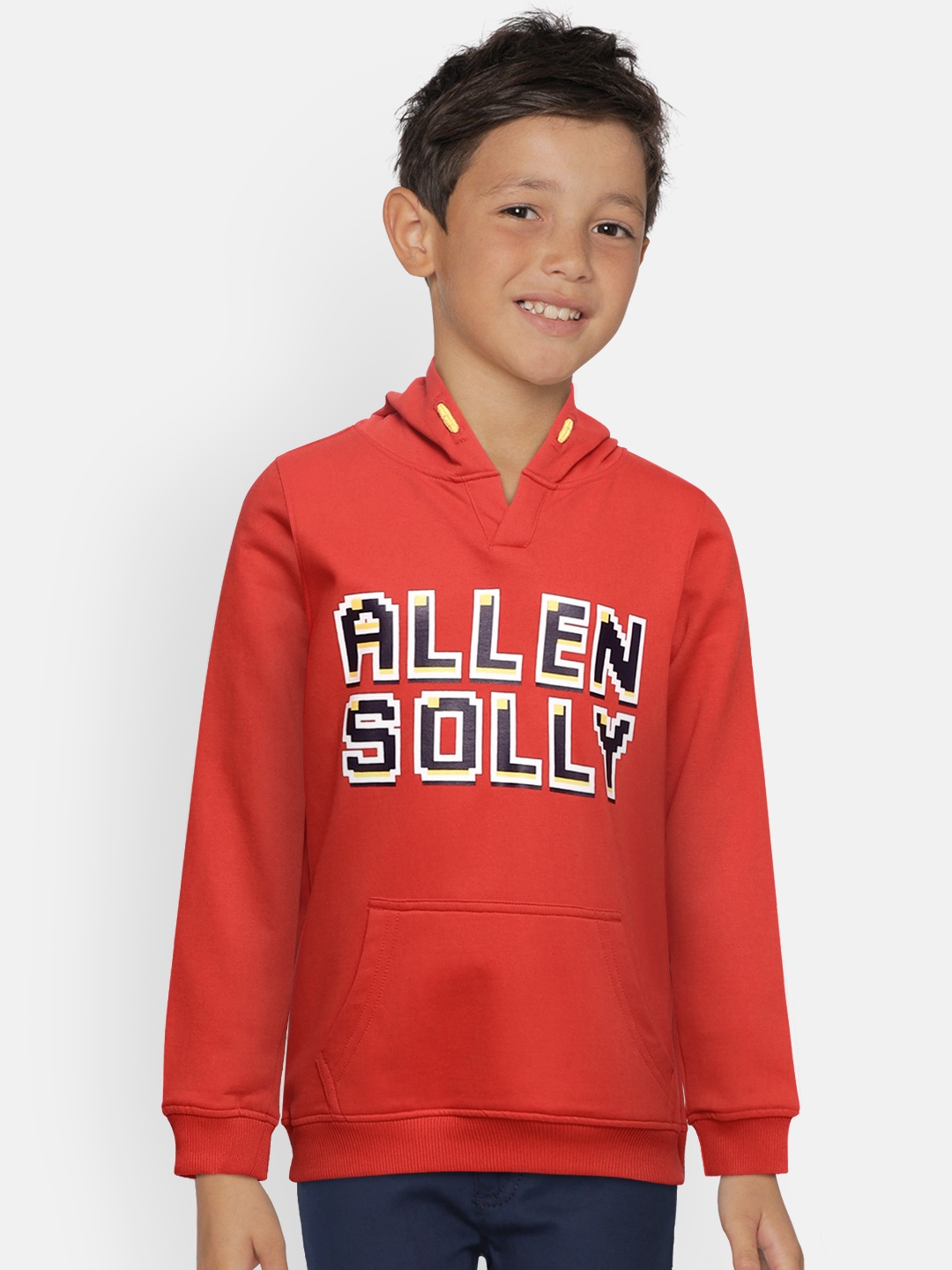 

Allen Solly Junior Boys Red Printed Hooded Sweatshirt