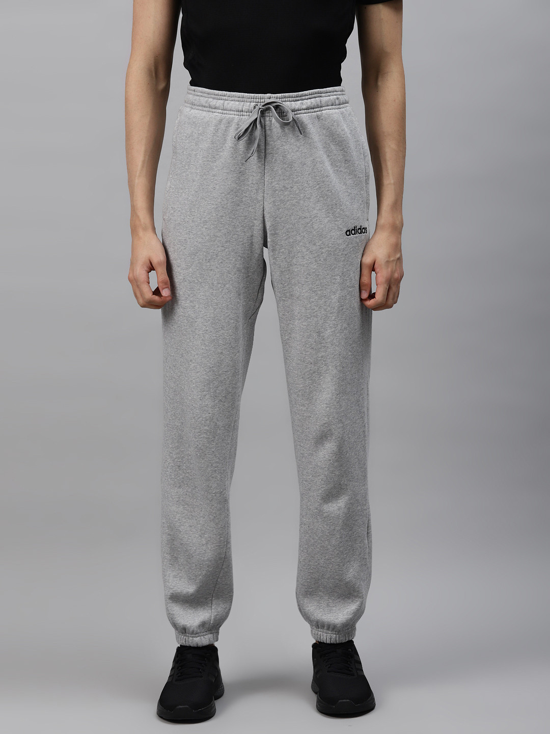 

ADIDAS Men Grey Melange Solid Essentials Fleece Joggers
