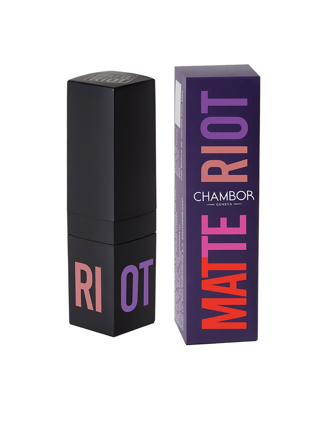 

Chambor Long Lasting Matte Riot Lipstick - Fire Engine 253, Pink