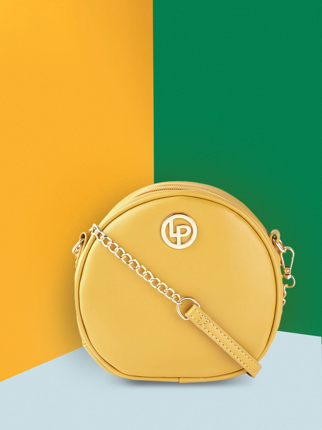 

Lino Perros Mustard Yellow Solid Sling Bag