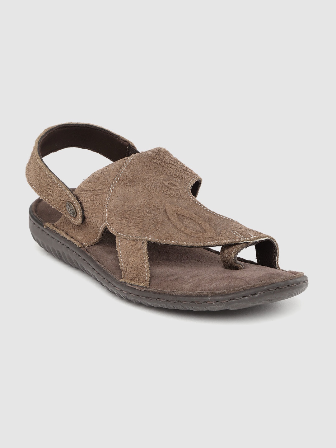 

Woodland Men Brown Suede One Toe Comfort Sandals
