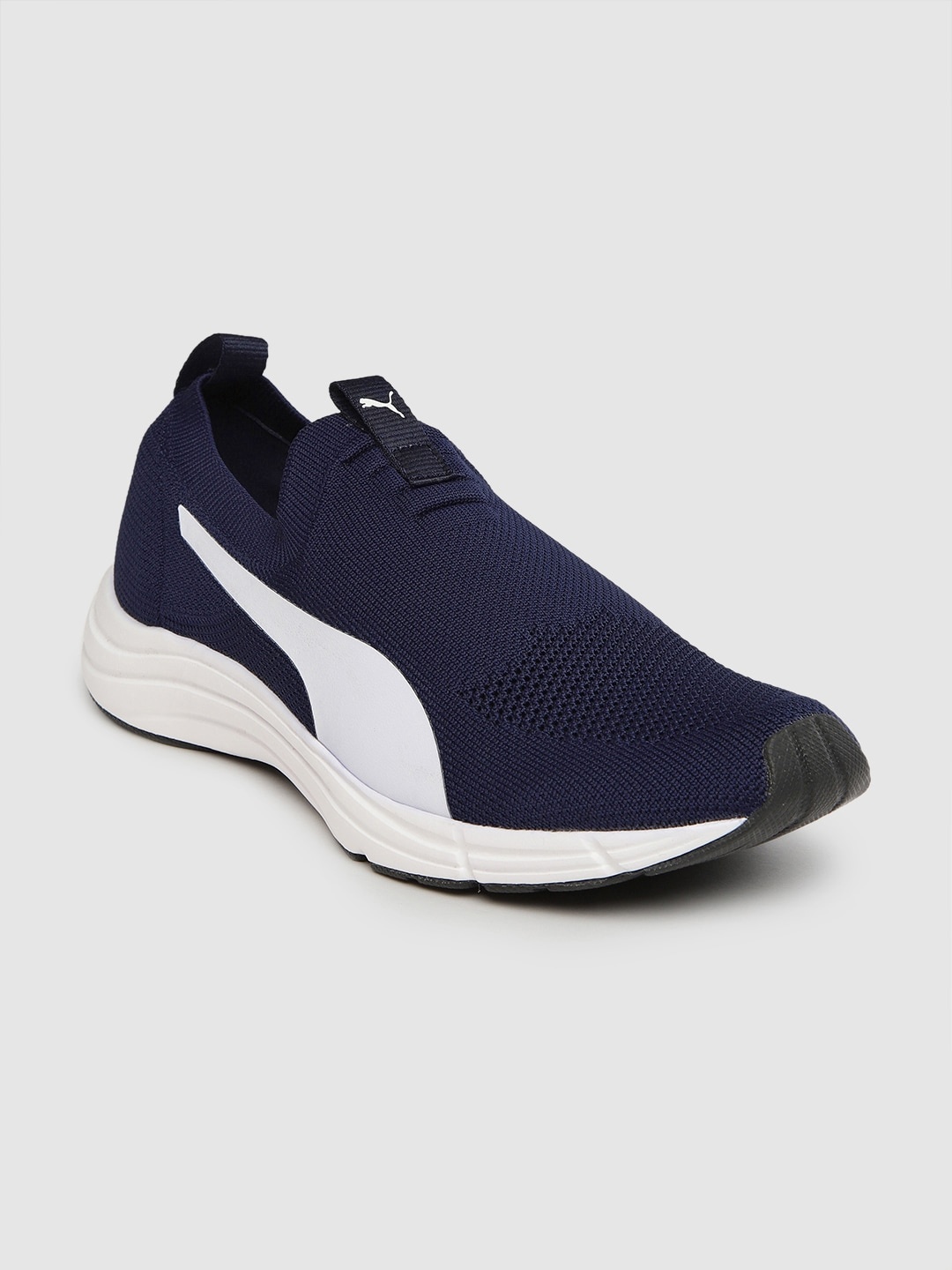 

Puma Men Navy Blue Lucifer Knit Slip On Running Shoes