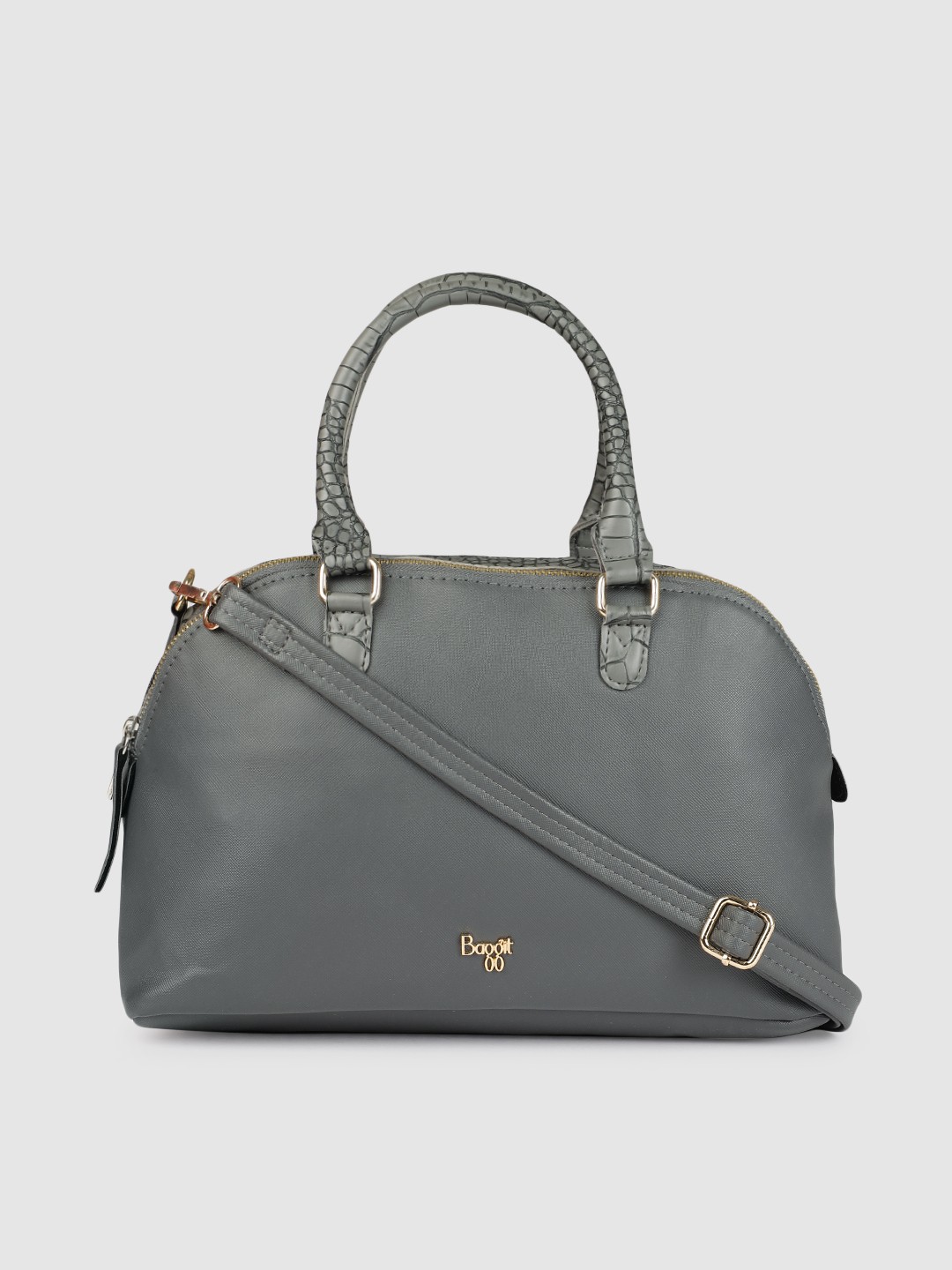 

Baggit Grey Solid Handheld Bag