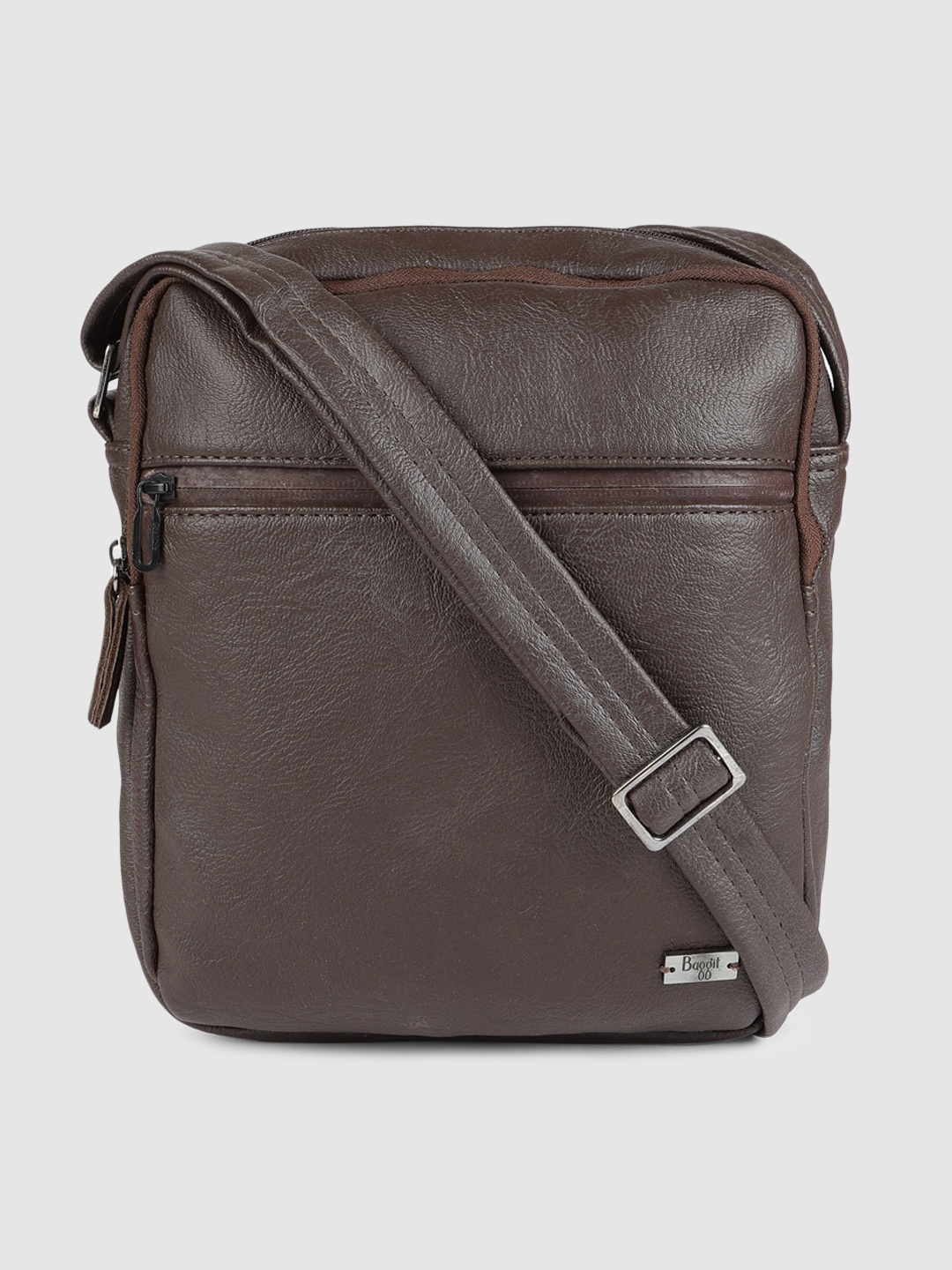 

Baggit Men Brown Solid Messenger Bag