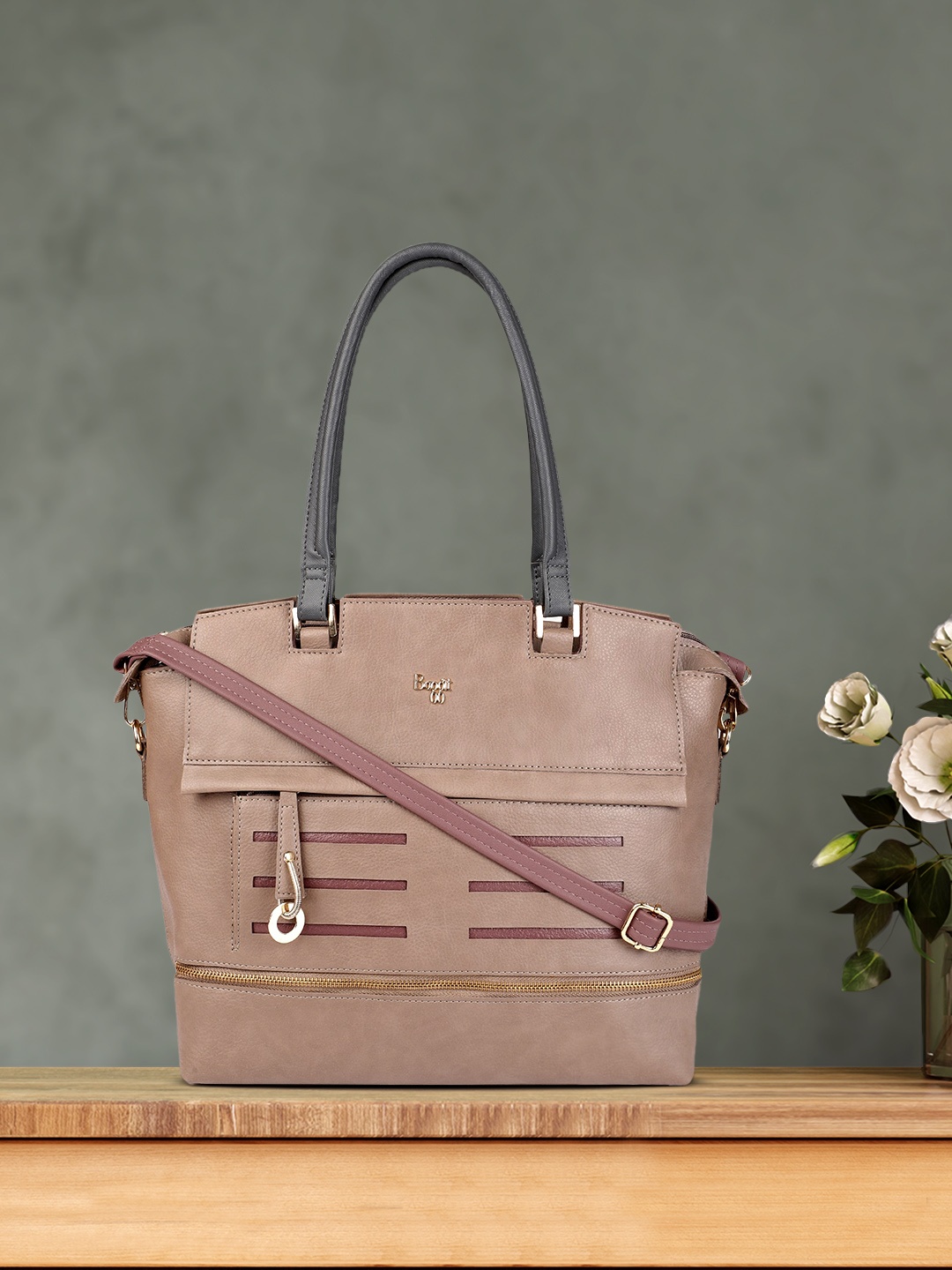 

Baggit Beige Solid Shoulder Bag