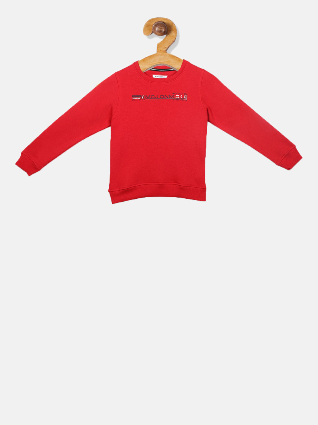

Monte Carlo Boys Red & Black Solid Sweatshirt