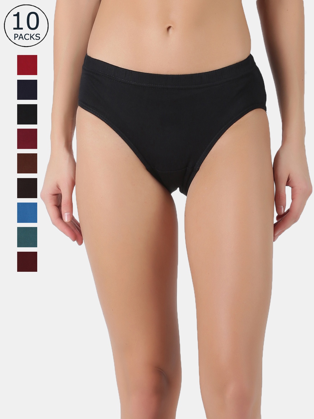 

Dollar Women Pack of 10 Assorted Hipster Briefs MLHPT-01S-PO10-ASST