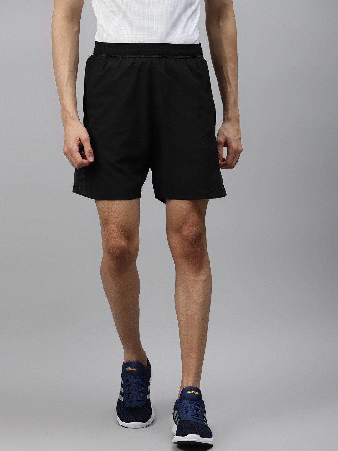 

ADIDAS Men Black Solid Aeroready 3-stripes Detail Training Shorts