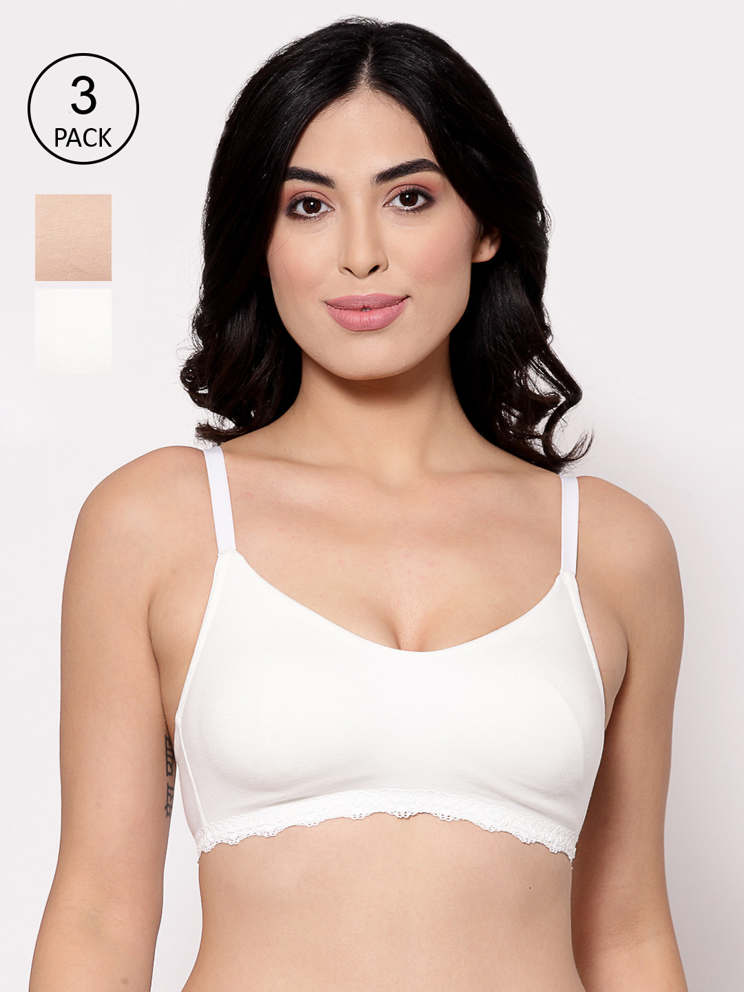 

Inner Sense Pack of 3 Everyday Sustainable Bra ISB054-Milky White_Milky White_Skin