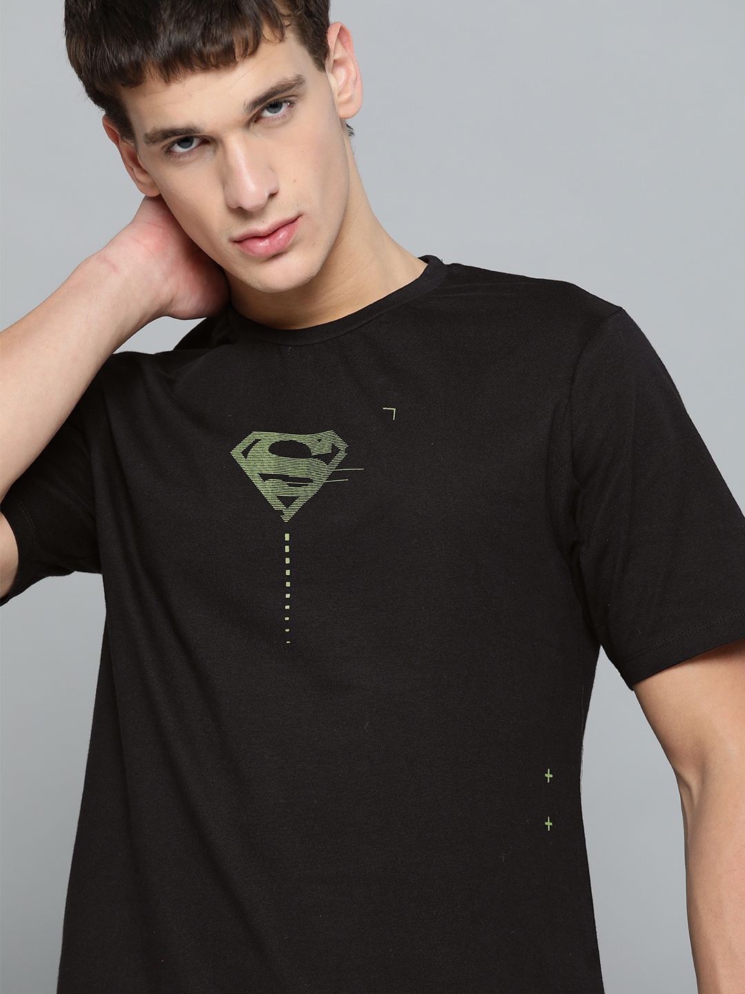 

Kook N Keech Superman Men Black Pure Cotton Printed Round Neck Pure Cotton T-shirt