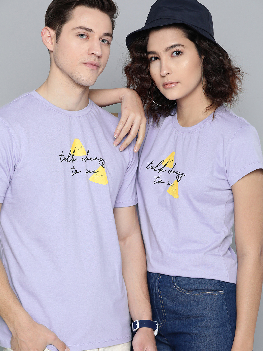 

Kook N Keech Women Lavender Pure Cotton Printed Round Neck T-shirt