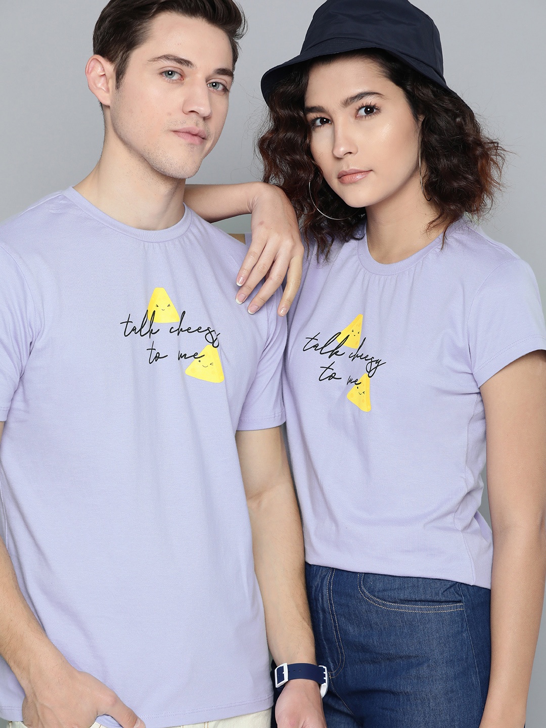

Kook N Keech Men Lavender Pure Cotton Printed Round Neck T-shirt