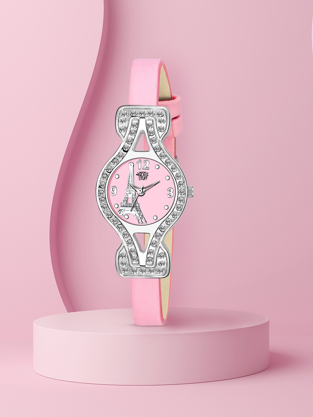 

SWADESI STUFF Girls Pink Analogue Leather Watch SDS 28