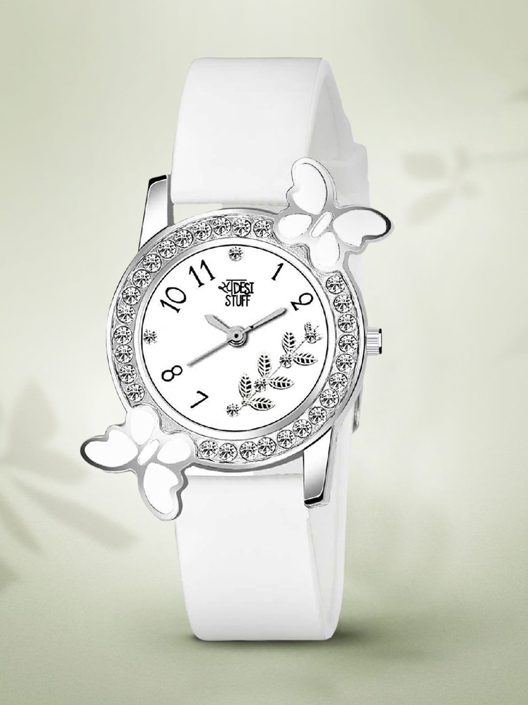 

SWADESI STUFF Girls White Rubber Analogue Watch SDS 262