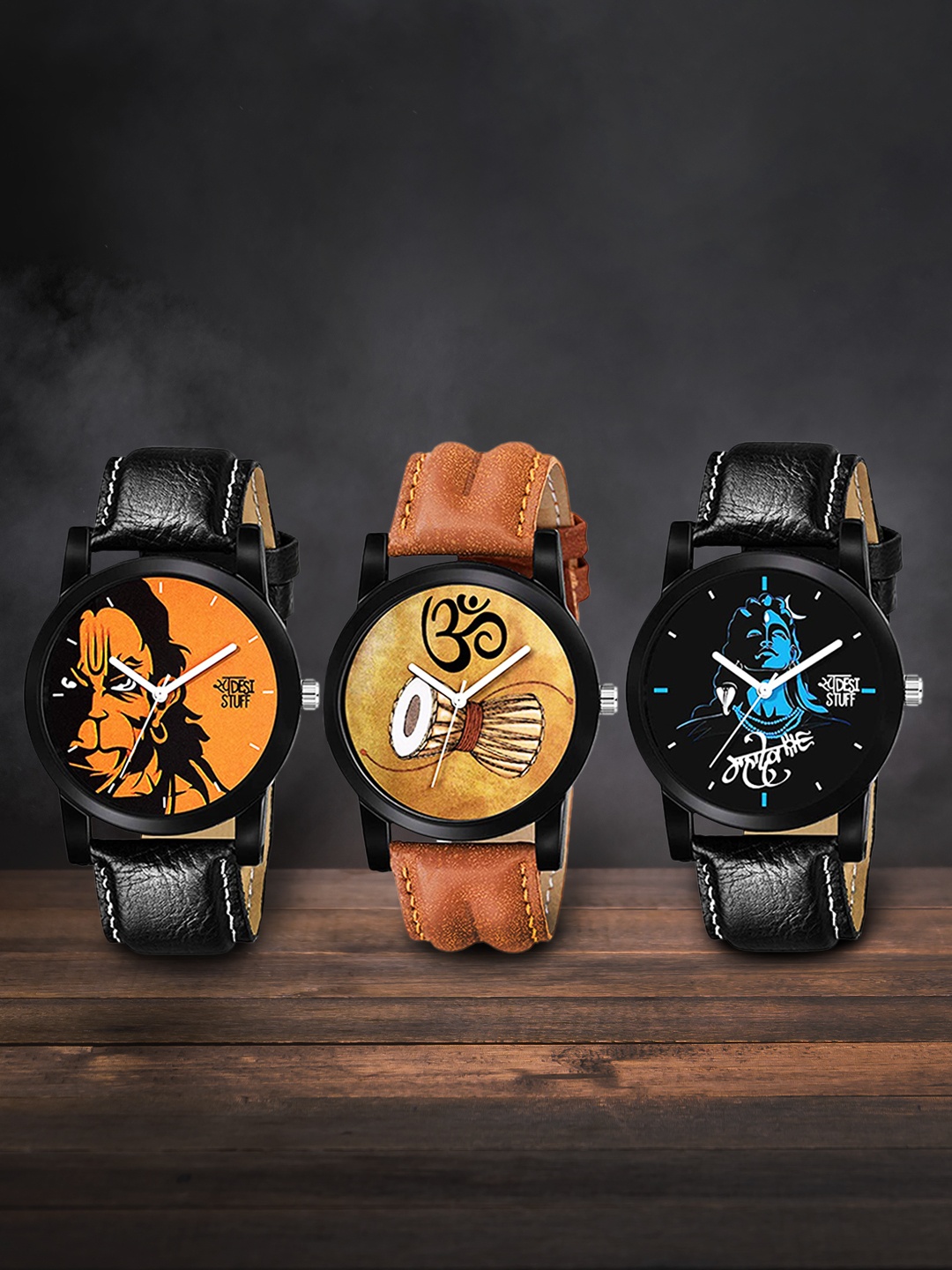 

SWADESI STUFF Boys Multicoloured Pack of 3 Analogue Watch SDS 34-35-39, Multi