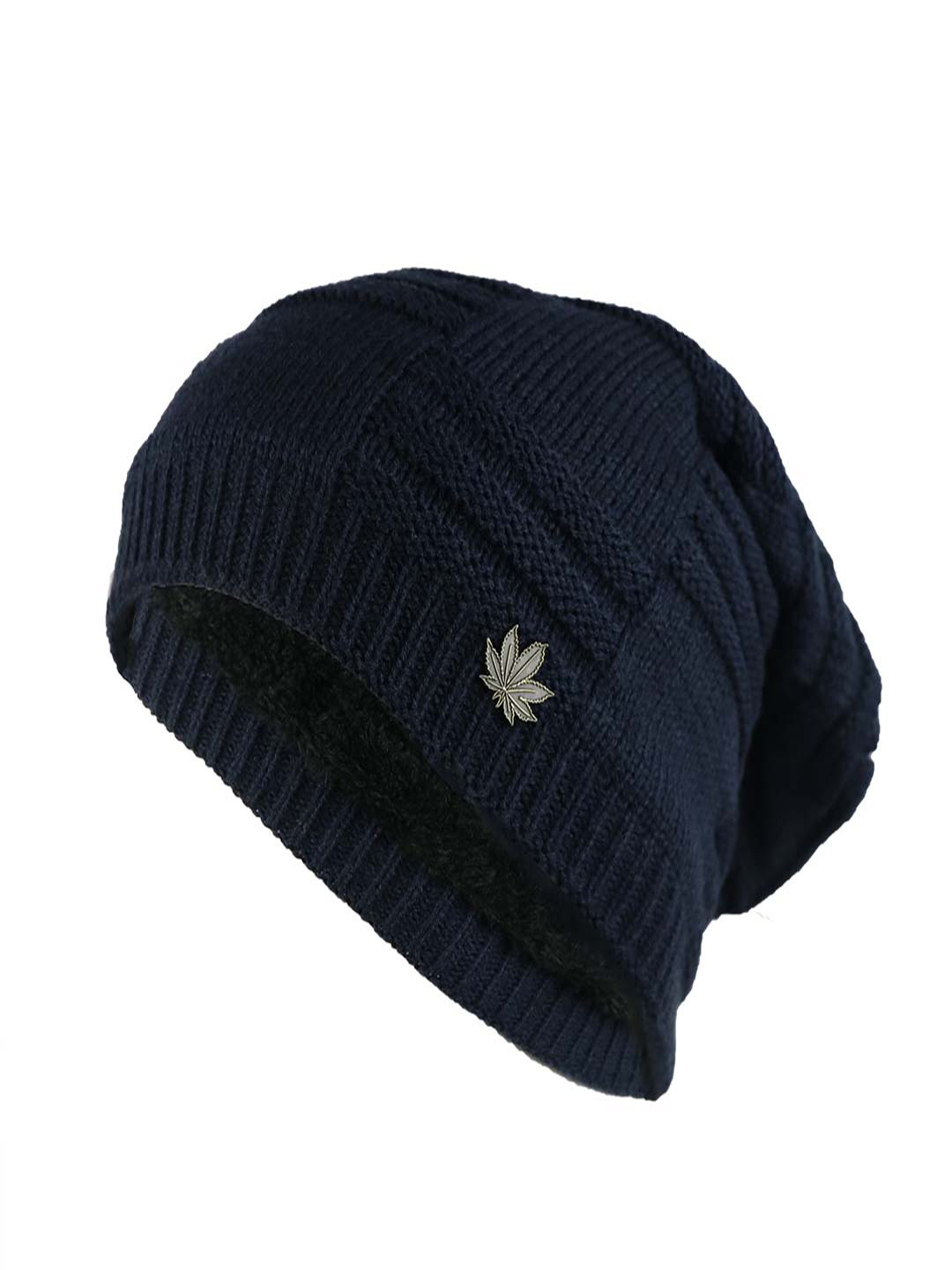 

Bunnywave Unisex Blue Self Design Beanie