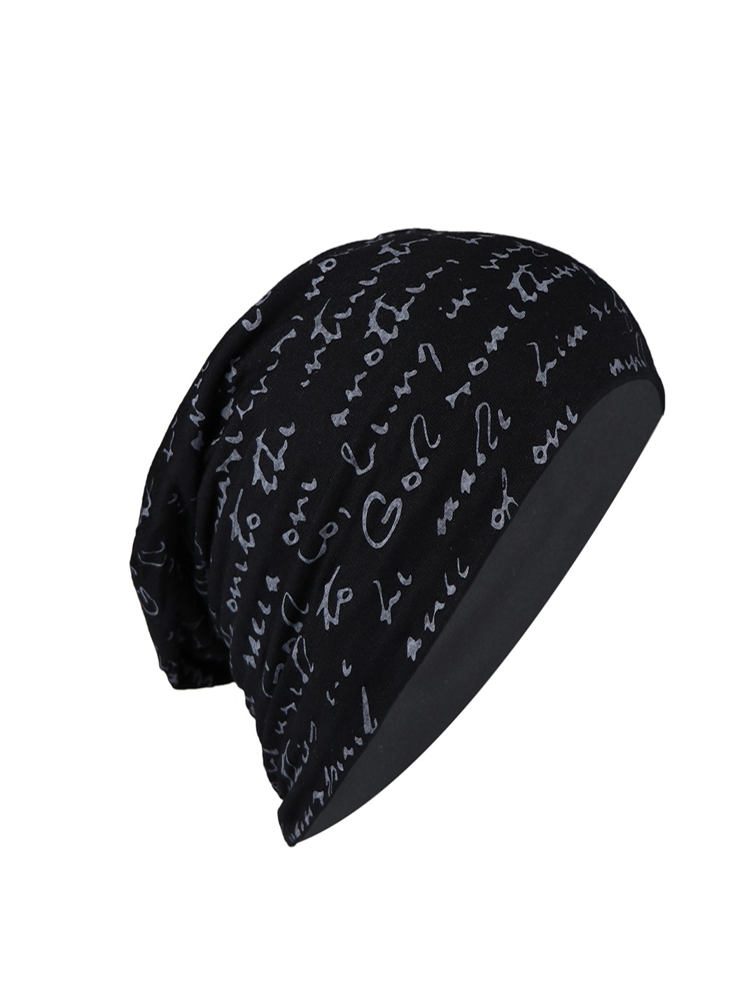 

Bunnywave Unisex Black Printed Beanie Cap