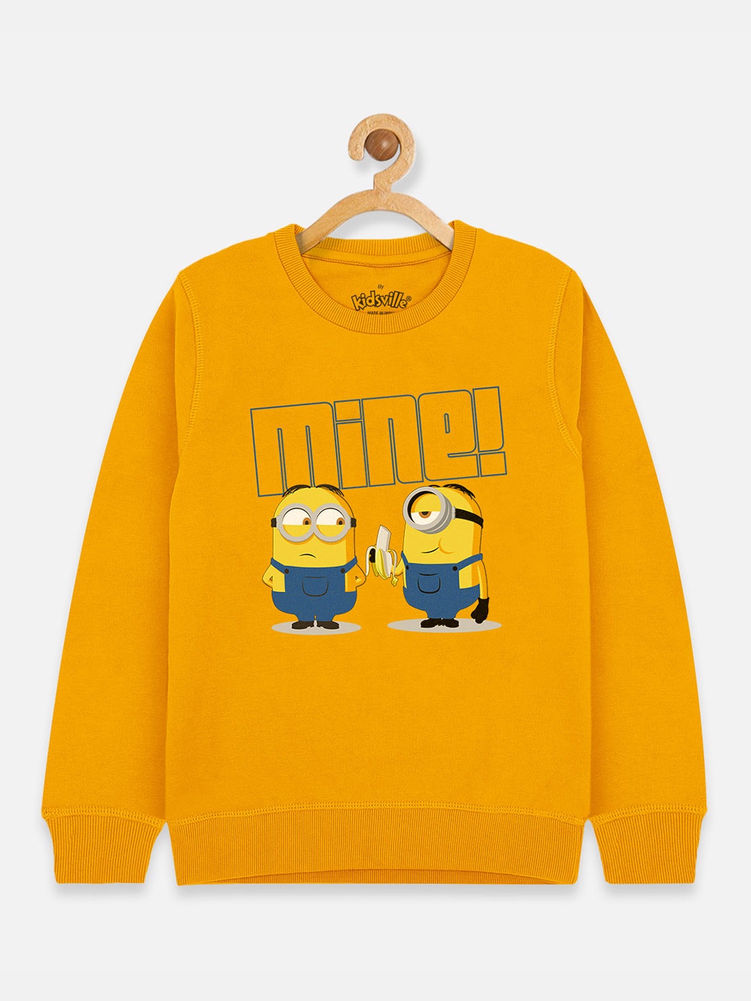 

Kids Ville Boys Yellow & Blue Minions Printed Sweatshirt