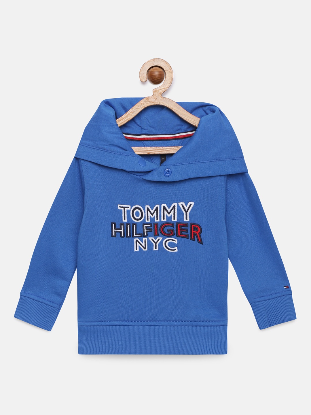 

Tommy Hilfiger Boys Blue NYC Printed Organic Cotton Hooded Sweatshirt