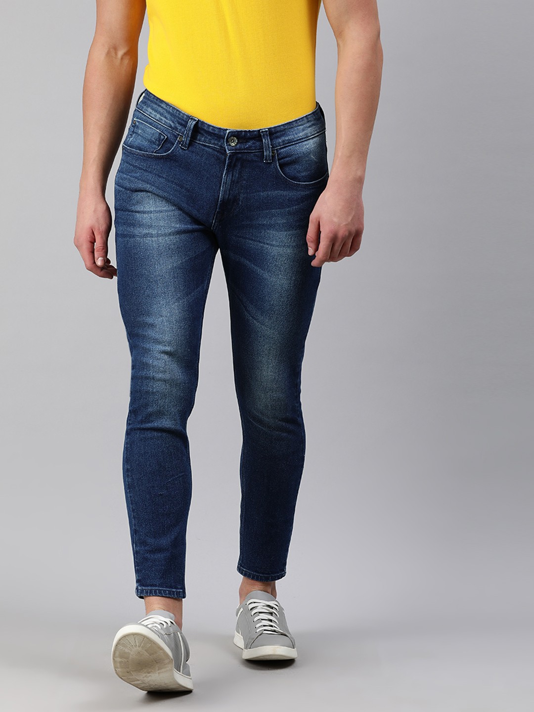 

SPYKAR Men Blue Kano Slim Fit Mid-Rise Clean Look Stretchable Jeans
