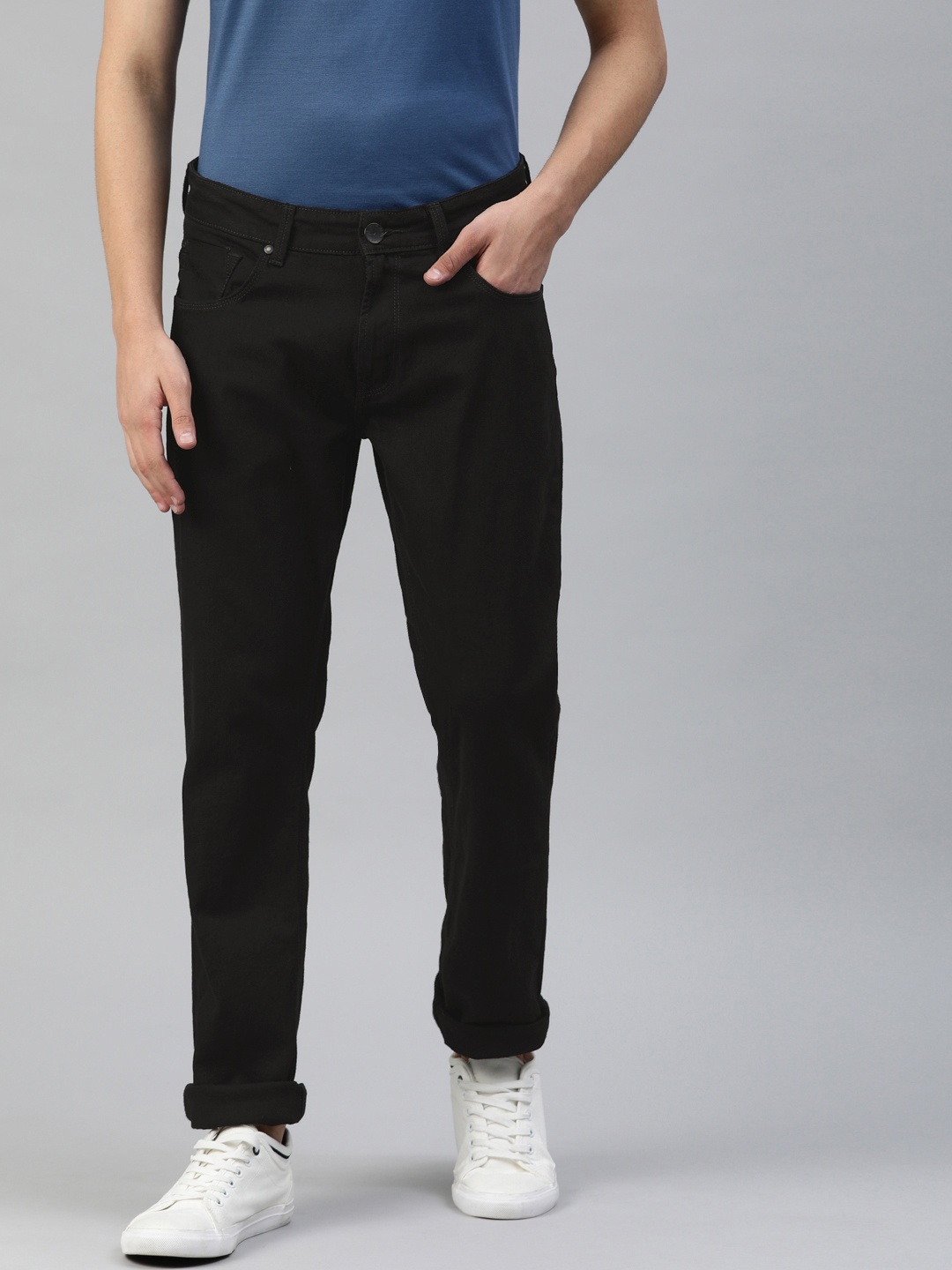 

SPYKAR Men Black Super Skinny Fit Low-Rise Clean Look Stretchable Jeans