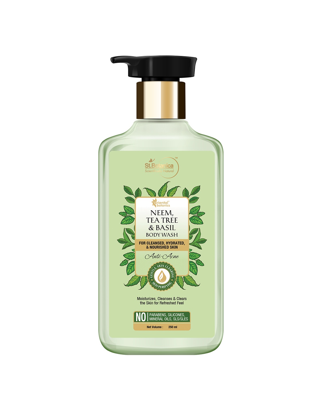 

Oriental Botanics Unisex Neem Tea Tree & Basil Anti Acne Body Wash, Green