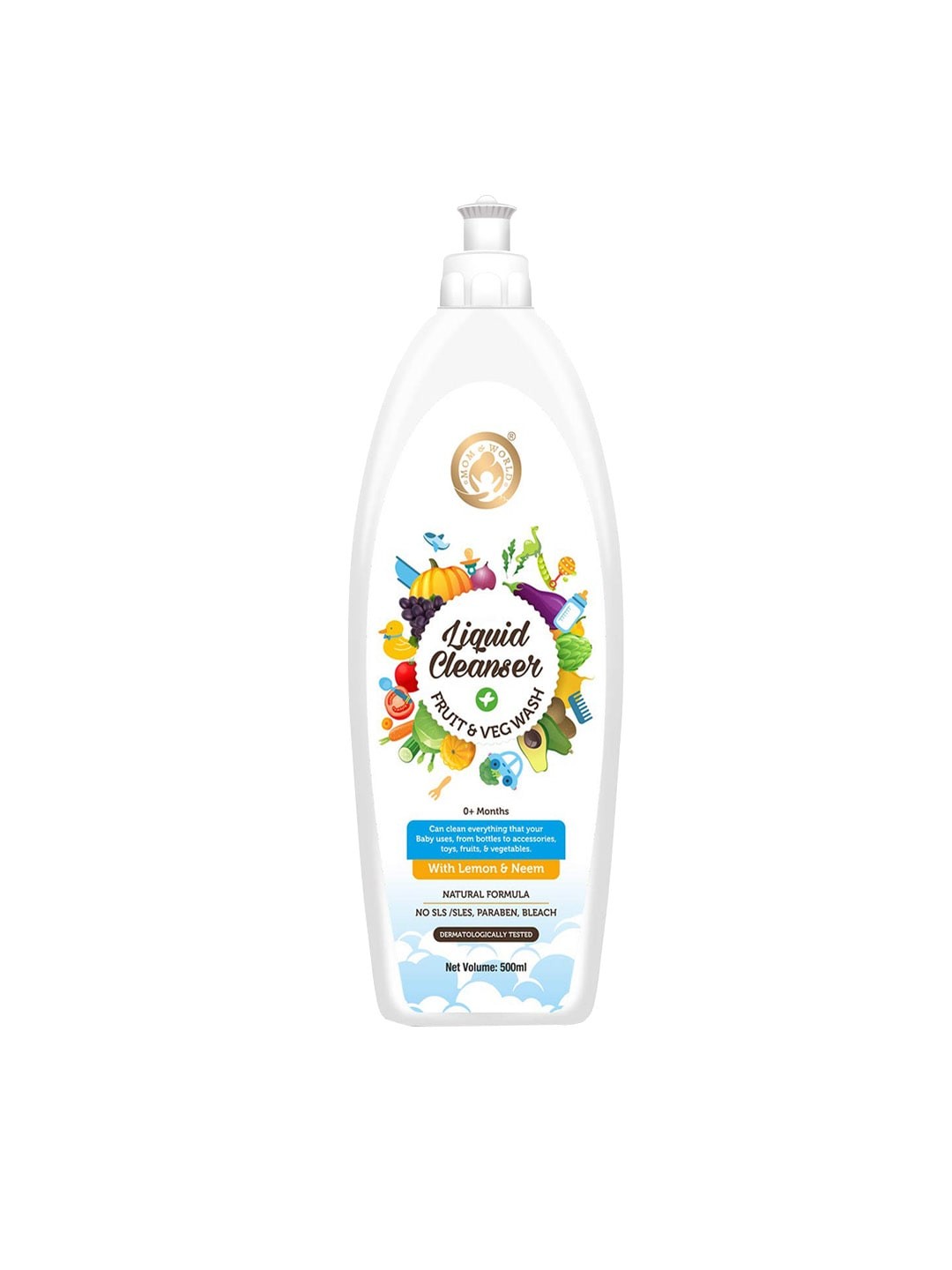 

Mom & World Liquid Cleanser Fruit And Veg Wash 500 ml, White