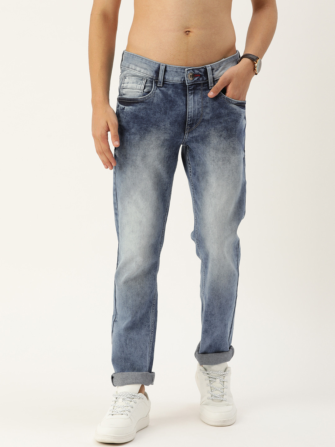

Flying Machine Men Blue Skinny Jackson Fit Mid-Rise Clean Look Stretchable Jeans