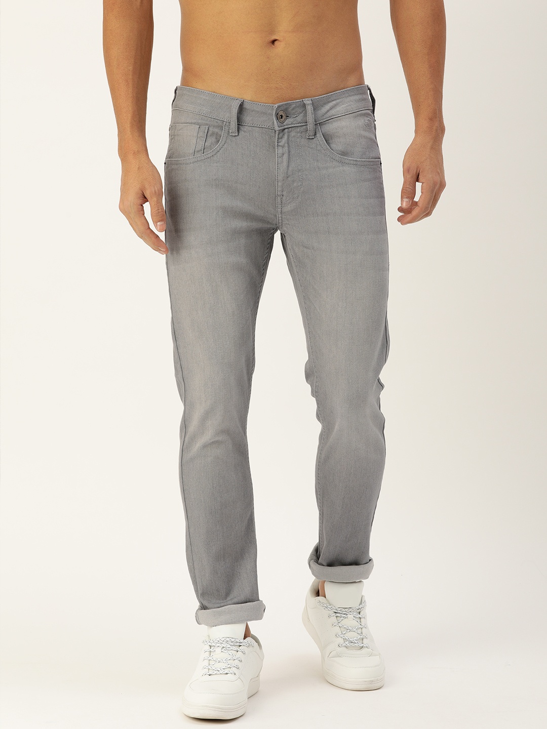

Flying Machine Men Grey Jackson Skinny Fit Low-Rise Clean Look Stretchable Jeans