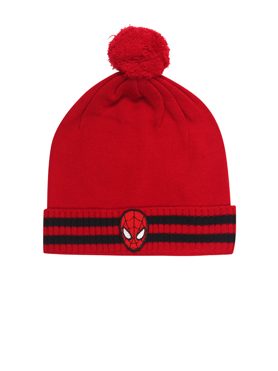 

Kids Ville Boys Red & Black Spiderman Printed Beanie Cap