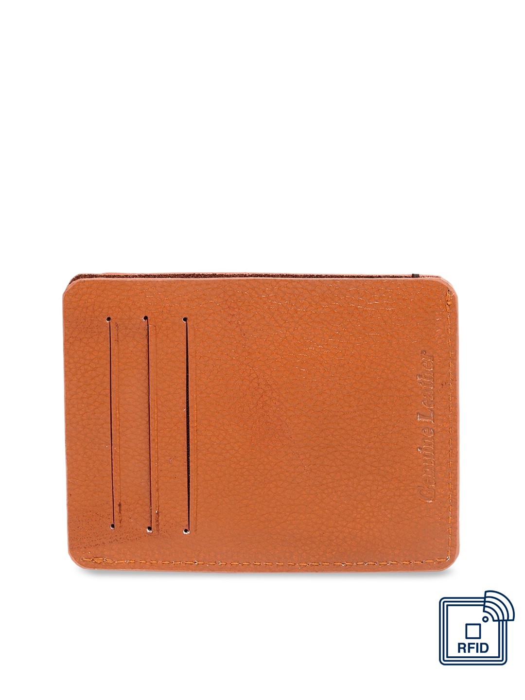 

Teakwood Leathers Unisex Tan Brown Solid Card Holder