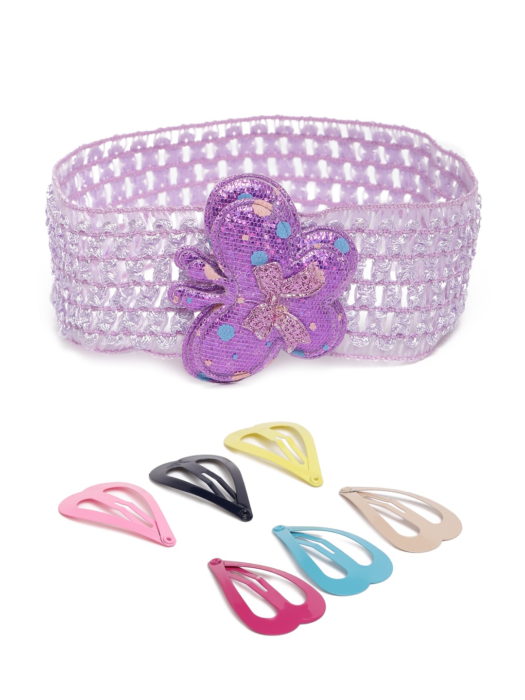 

lil' star Girls Multicoloured Set of 7 Hair Accessory Set, Multi