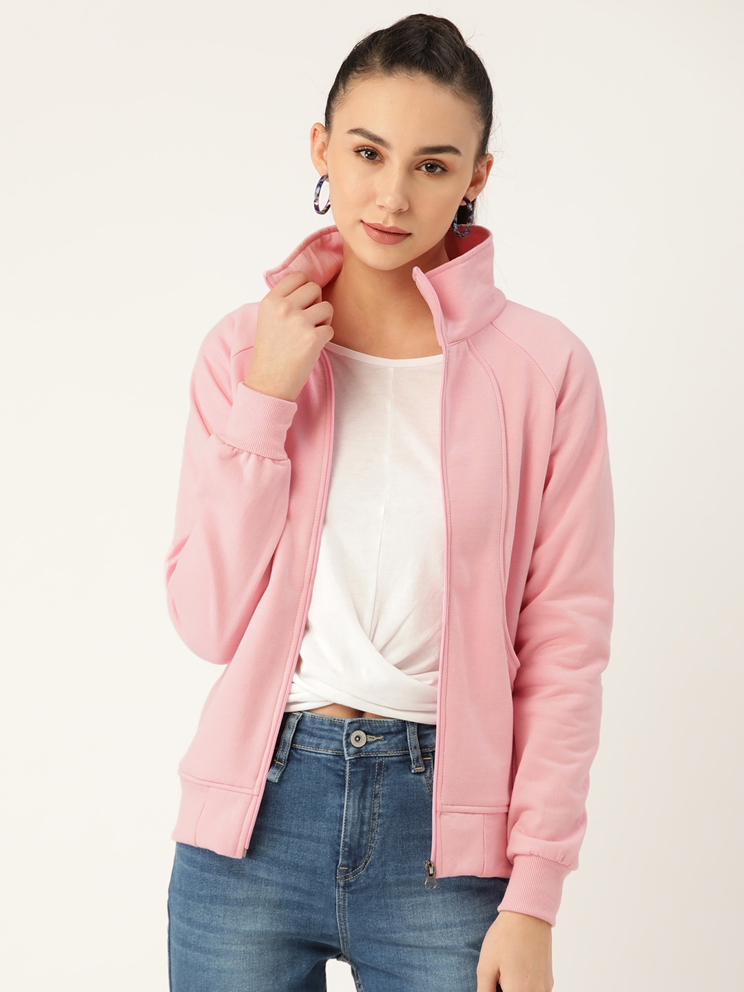

Alsace Lorraine Paris Women Pink Solid Sweatshirt