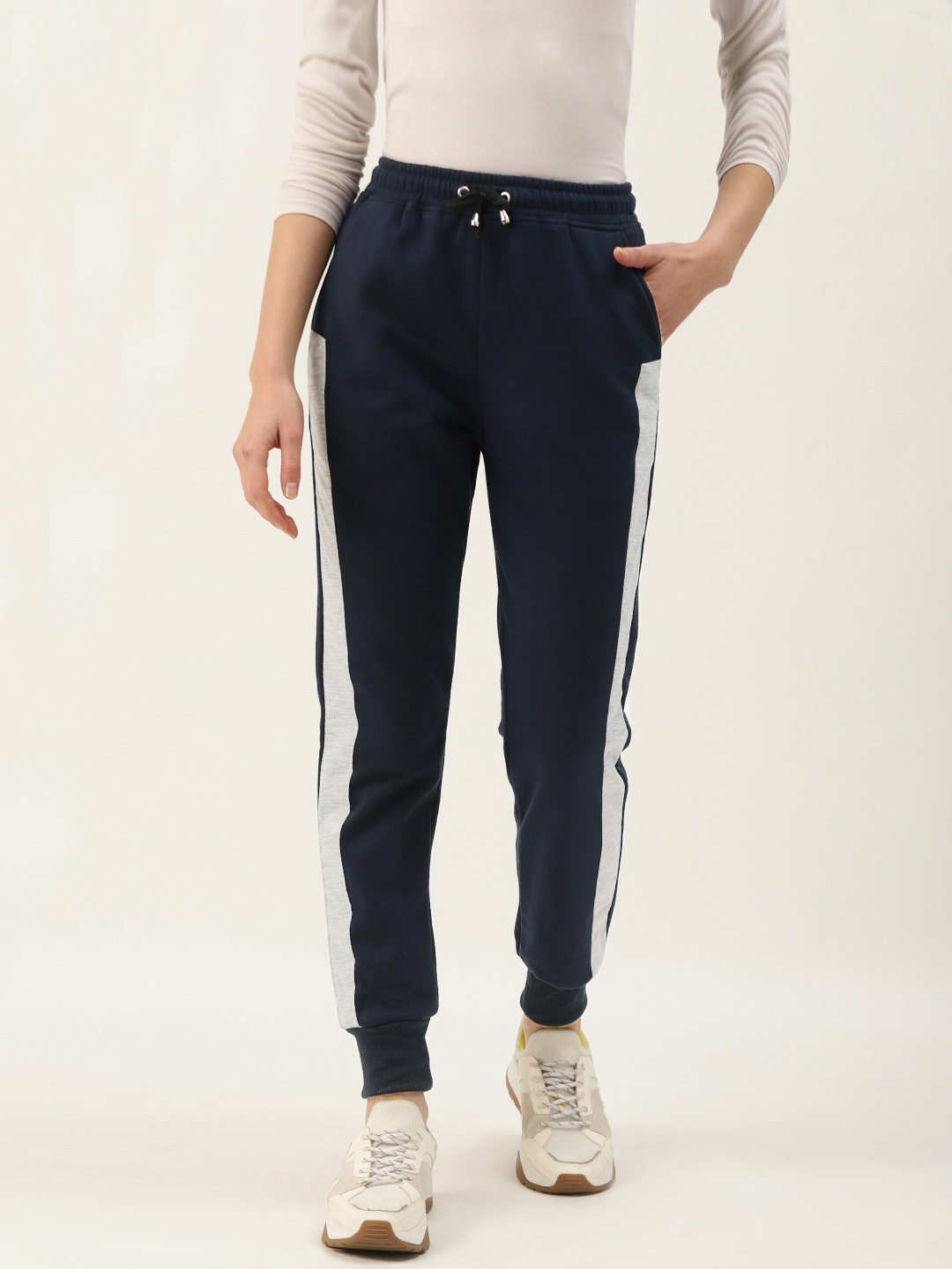 

Alsace Lorraine Paris Women Navy Blue Solid Joggers