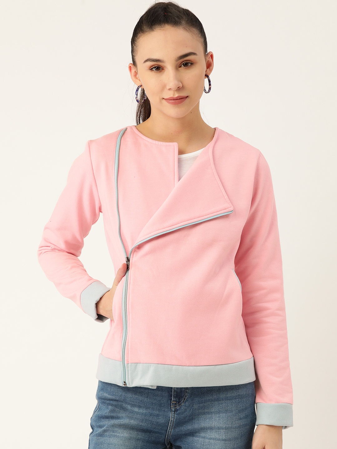 

Alsace Lorraine Paris Women Pink Solid Sweatshirt