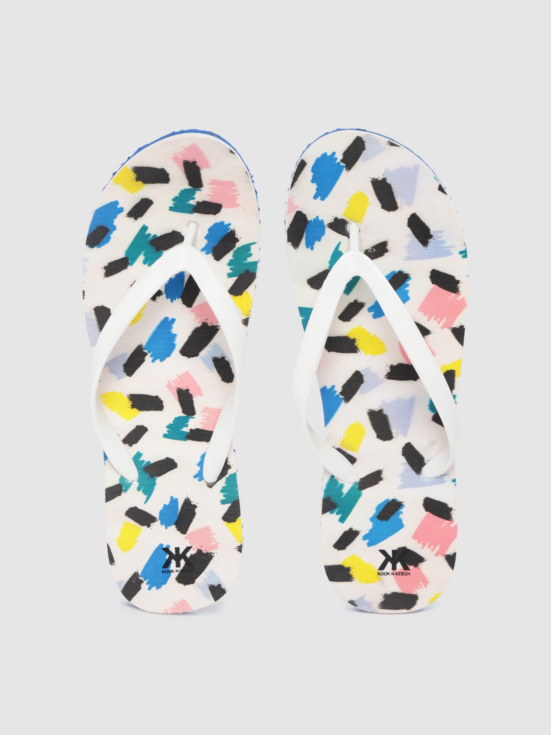 

Kook N Keech Women Multicoloured Printed Thong Flip-Flops, Multi