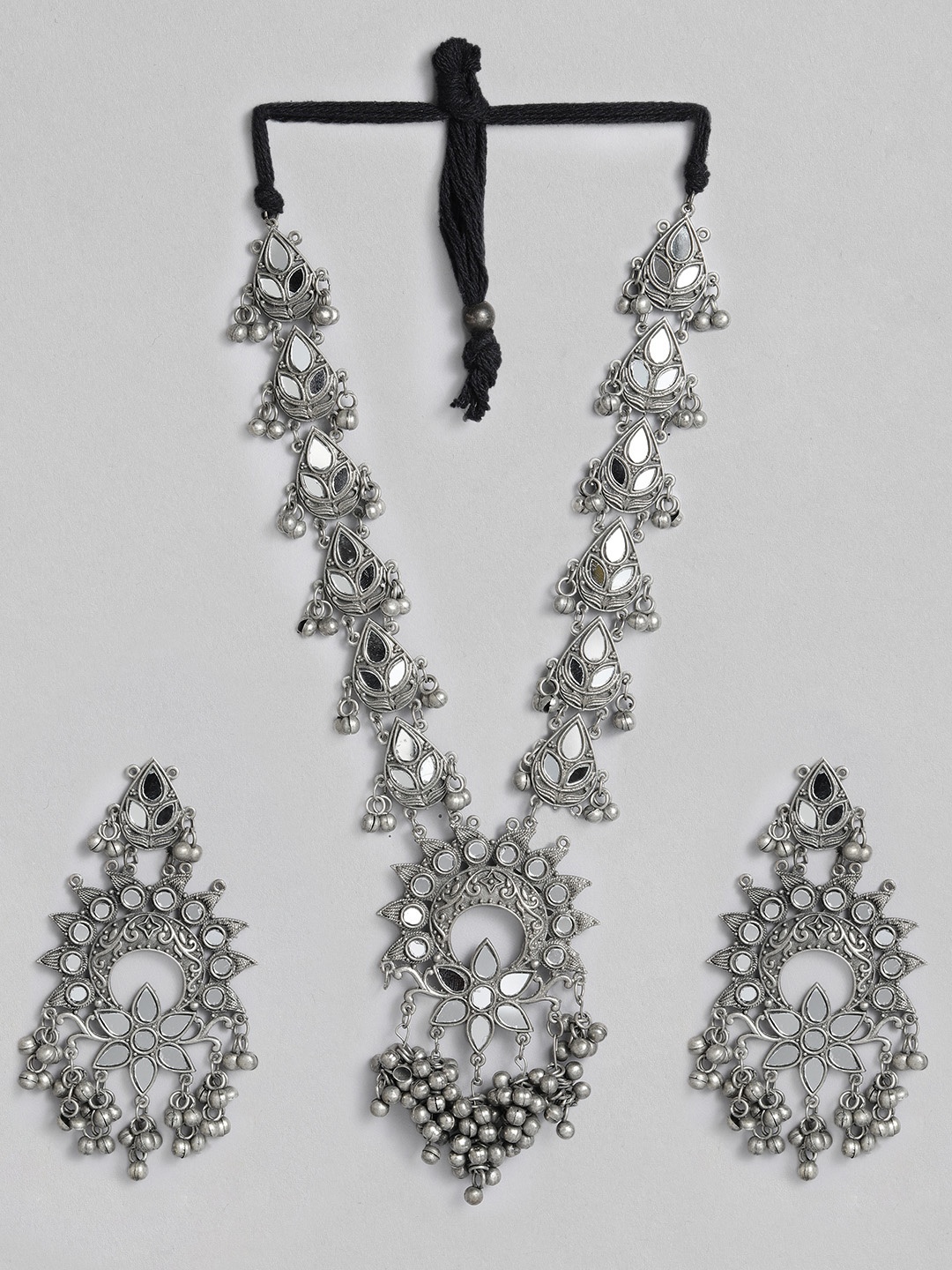 

justpeachy Women Oxidised Silver-Plated Jewellery Set