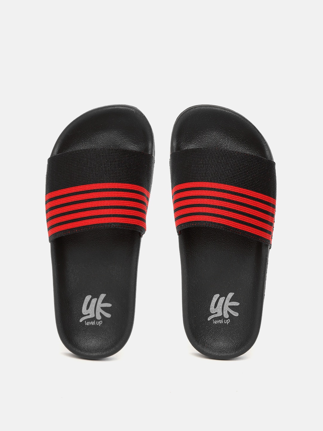 

YK Boys Red & Black Striped Sliders