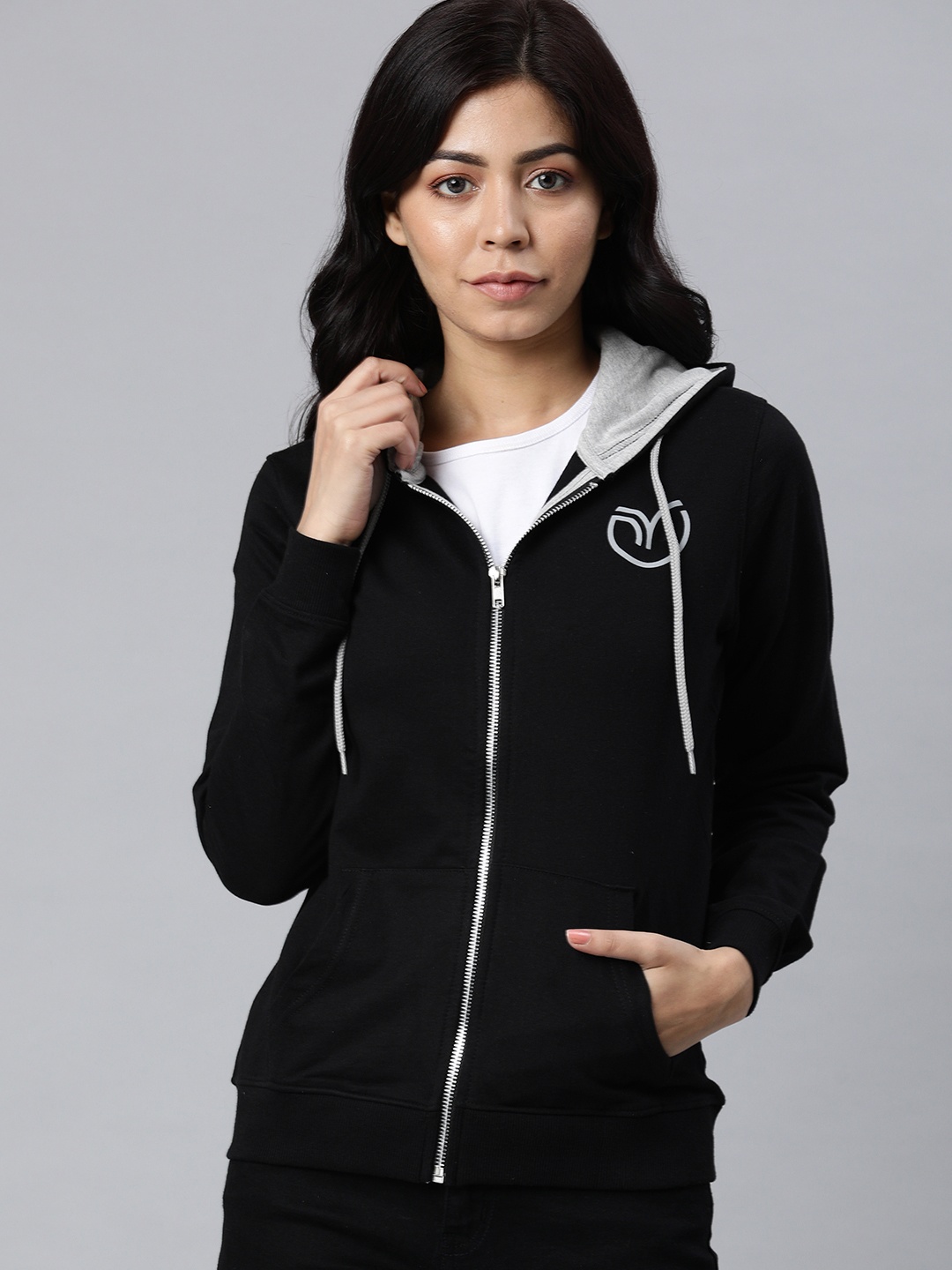 

Enviously Young Women Black Solid Sweatshirt