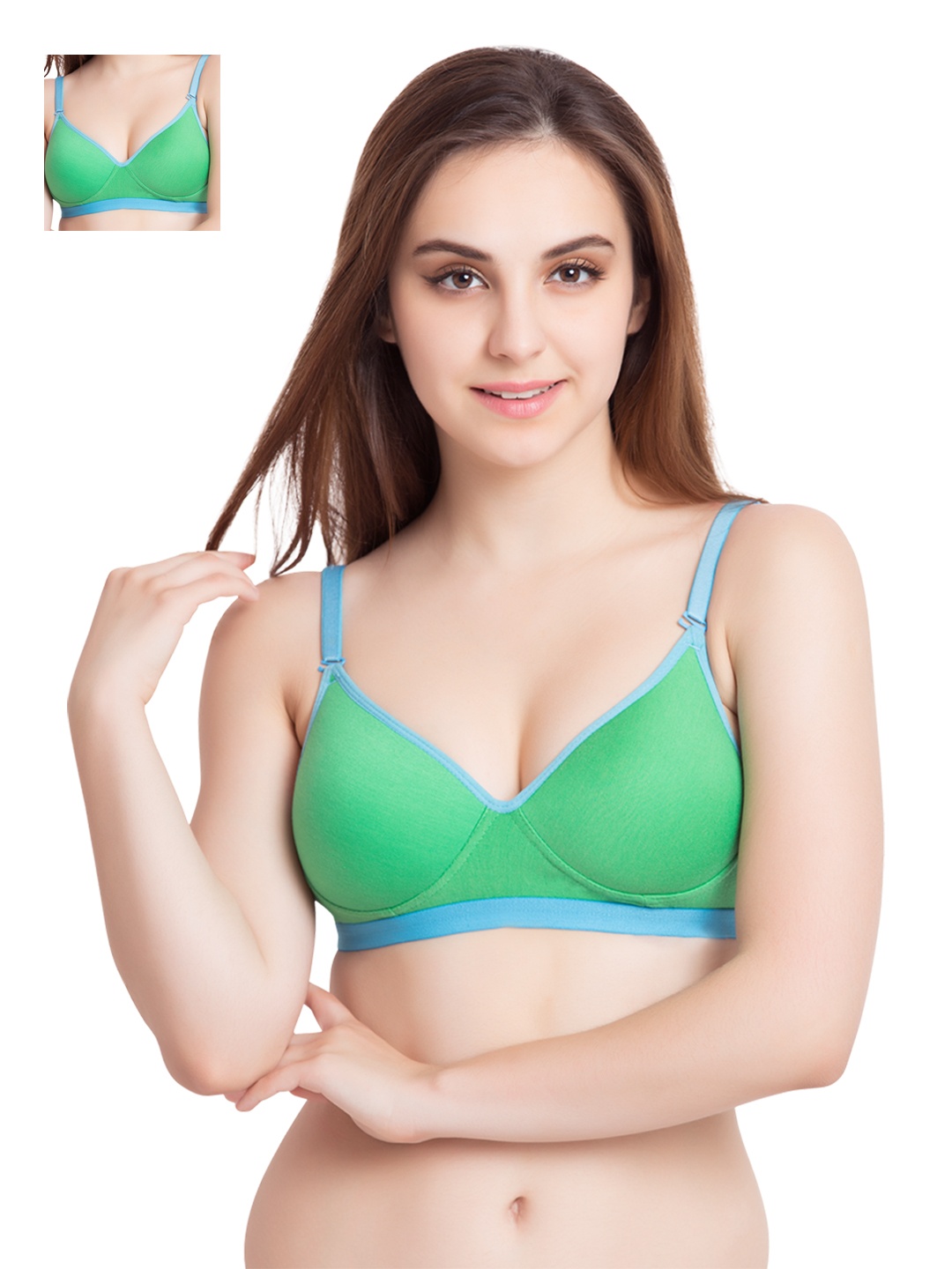 

Tweens Pack of 2 T-shirt Bras TW1313GR, Green