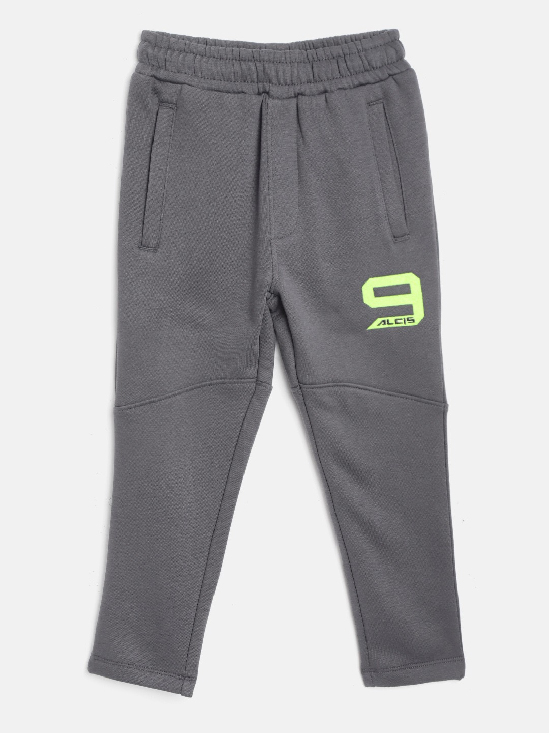 

Alcis Boys Charcoal Grey Typography Embroidered Detail Track Pants