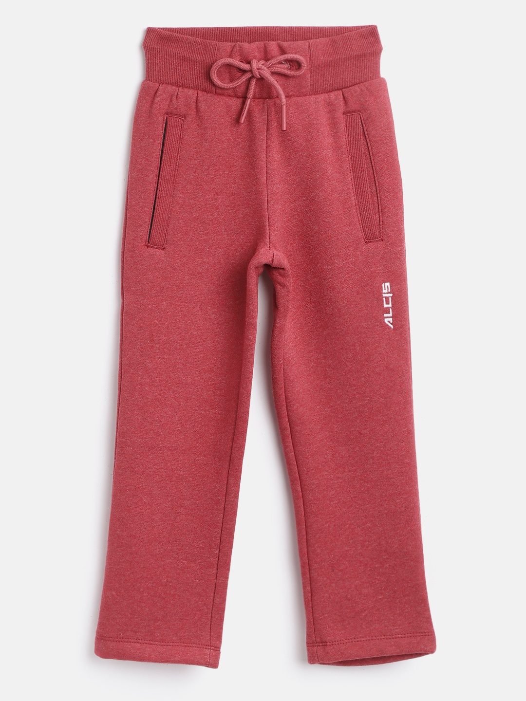 

Alcis Girls Red Solid Knitted Track Pants