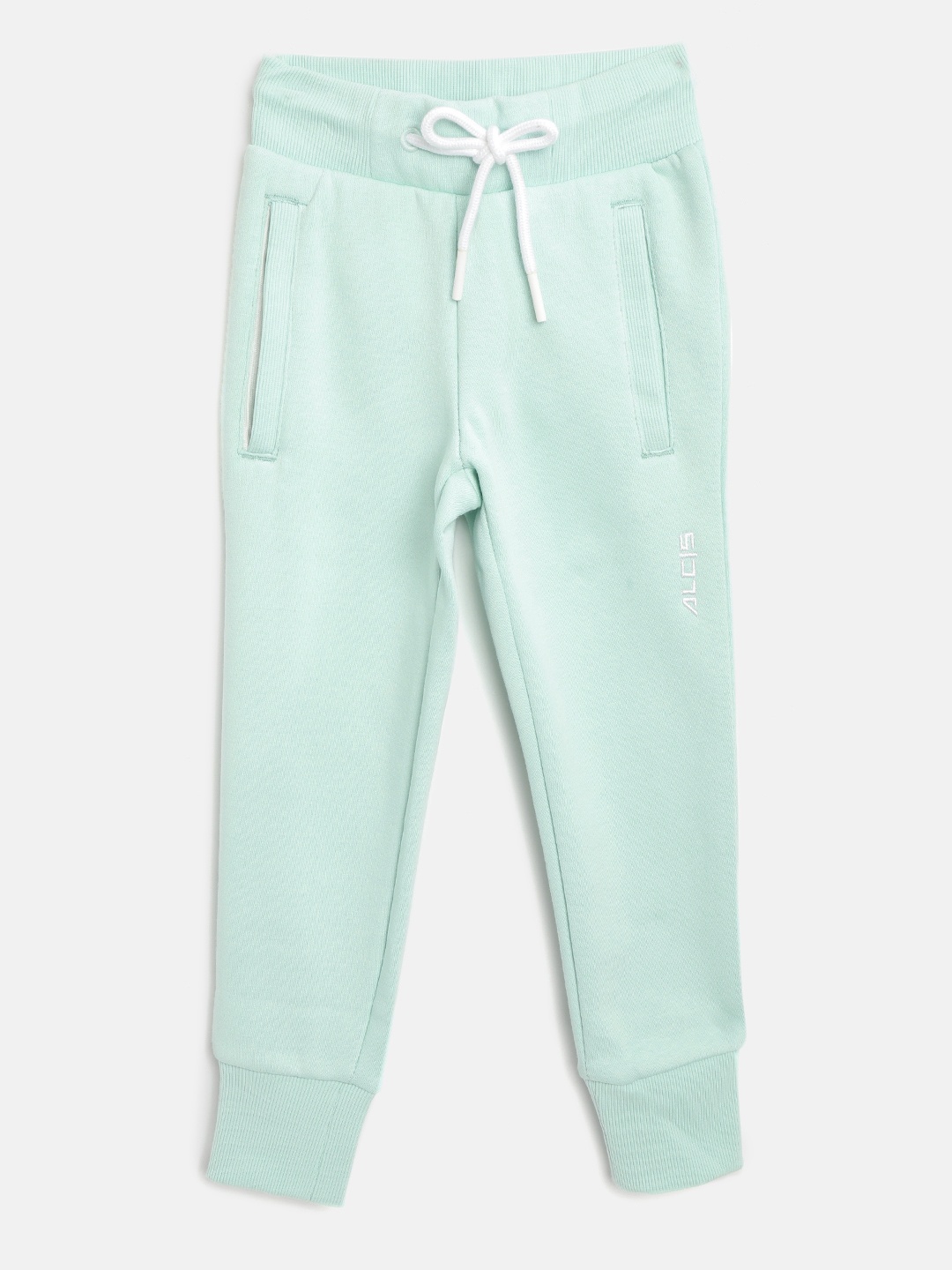 

Alcis Girls Mint Green Solid Straight Fit Knitted Sports Joggers