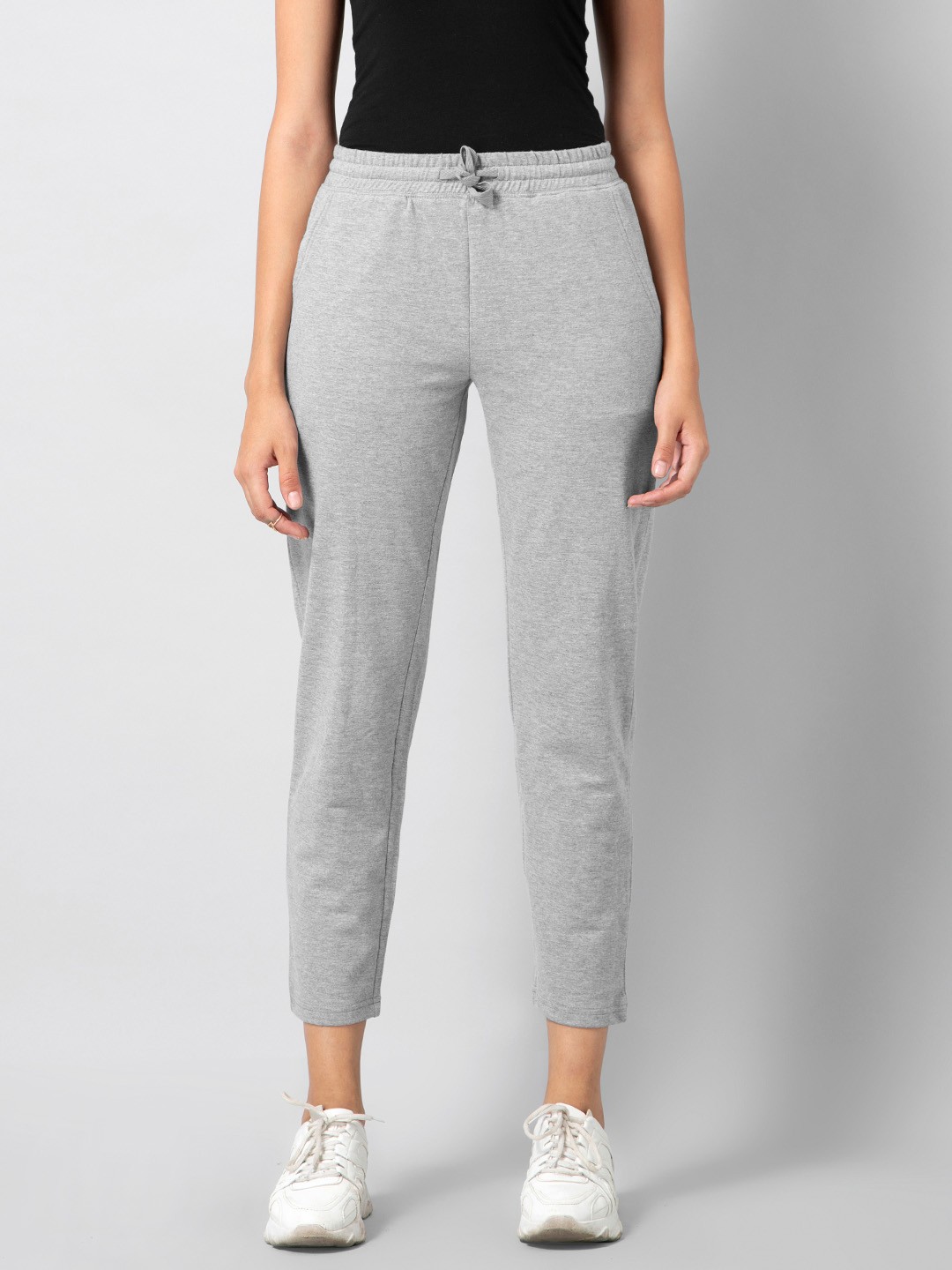 

FabAlley Women Grey Regular Fit Solid Joggers