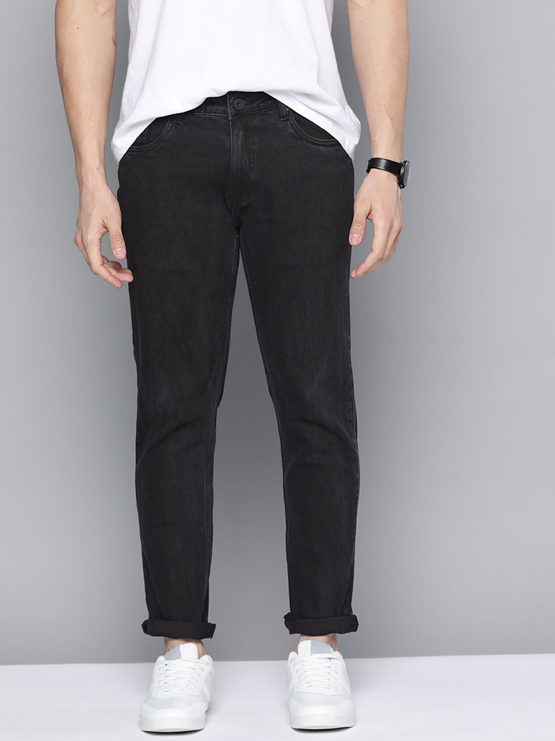 

Mast & Harbour Men Black Tapered Fit Stretchable Jeans